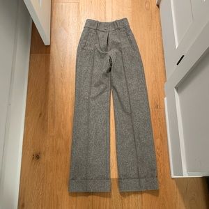 Sezane Lukas high waist trousers pants Taupe 34 XS wide leg